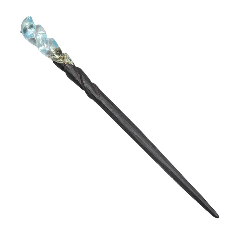 The Twisted Ice Blue Hair Stick