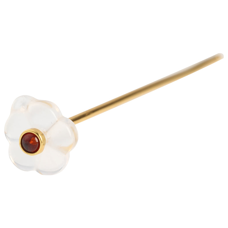 Plum Blossom Hair Stick with Natural Albite Jade