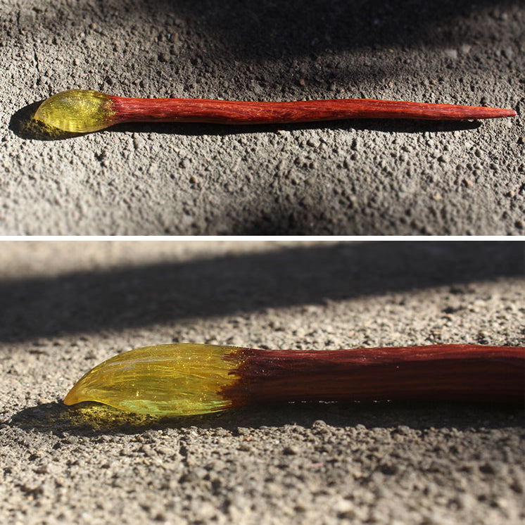 Handmade Yellow Patel Hair Stick