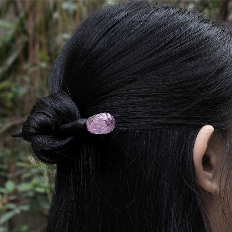 The Girl's Pink Hair Stick