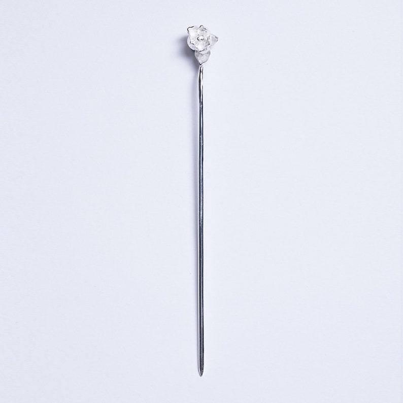 Small Lotus Flower Silver Hair Stick