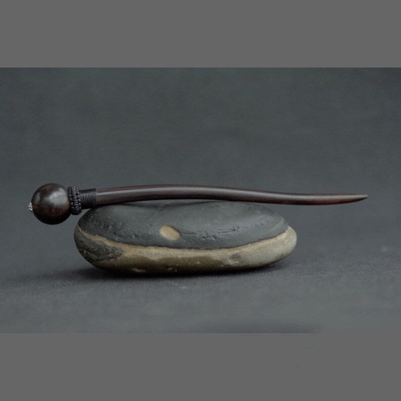 Handmade Sandalwood Bead Hair Stick
